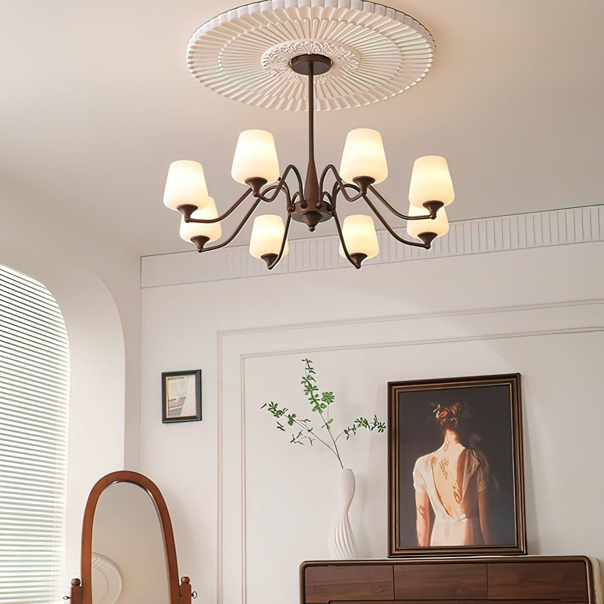Ridge Chandelier with Adjustable Height