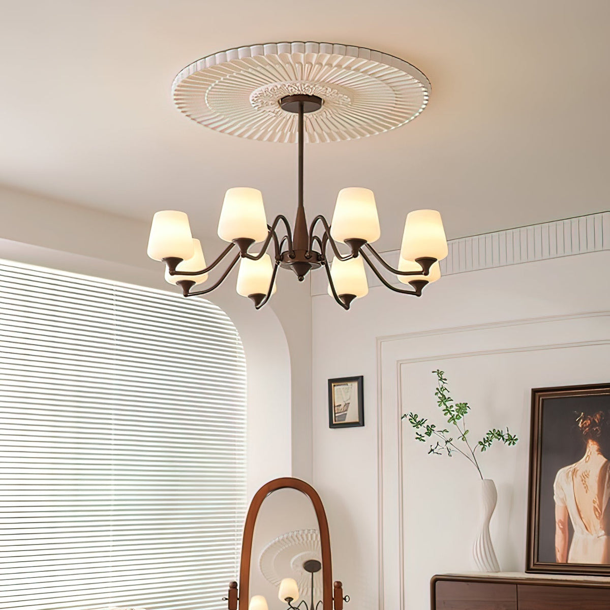 Ridge Chandelier with Adjustable Height