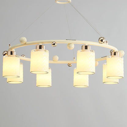Ring Glass Cup Chandelier with Soft Light