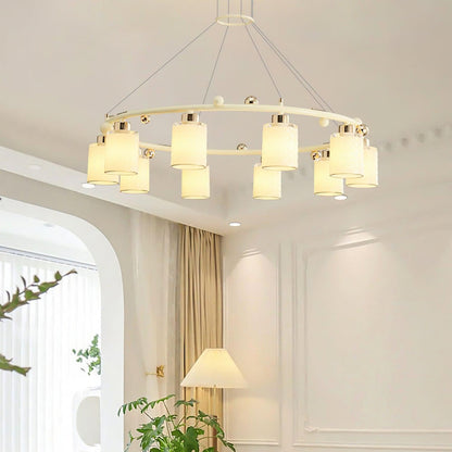 Ring Glass Cup Chandelier with Soft Light