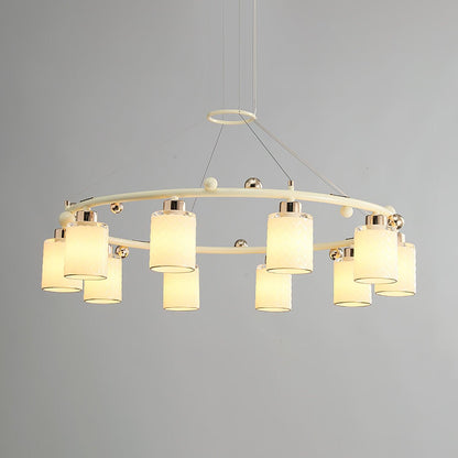 Ring Glass Cup Chandelier with Soft Light