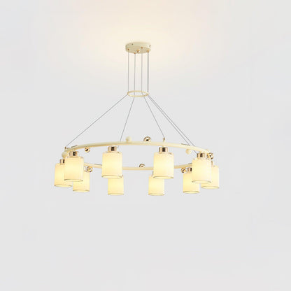 Ring Glass Cup Chandelier with Soft Light