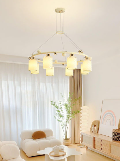 Ring Glass Cup Chandelier with Soft Light
