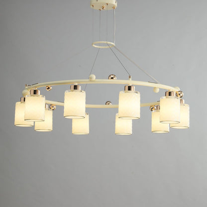 Ring Glass Cup Chandelier with Soft Light