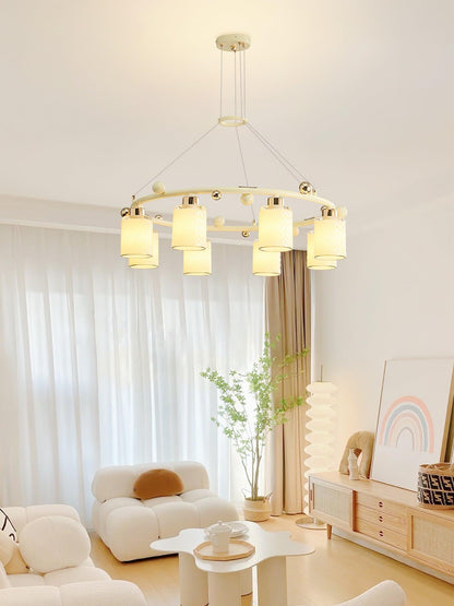 Ring Glass Cup Chandelier with Soft Light