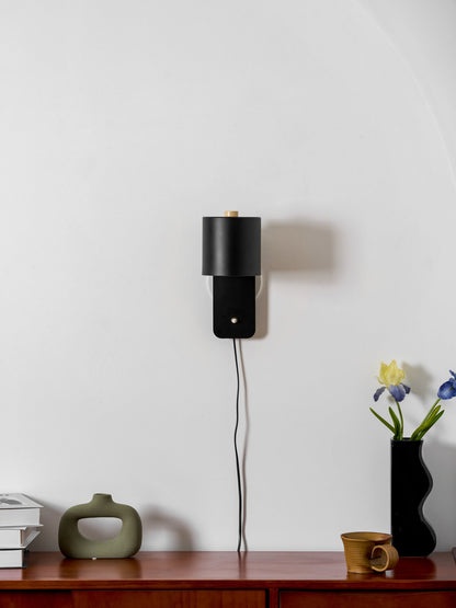 Rotatable Cylinder Plug-In Wall Lamp