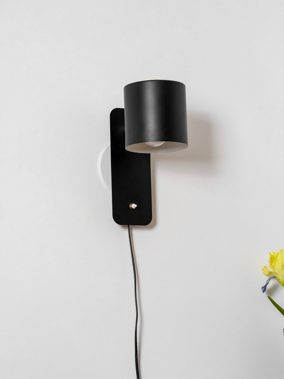 Rotatable Cylinder Plug-In Wall Lamp
