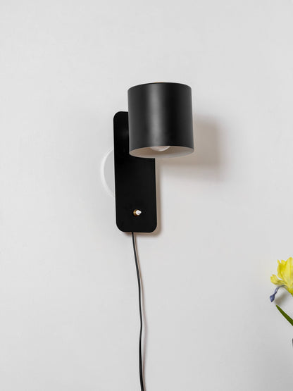 Rotatable Cylinder Plug-In Wall Lamp