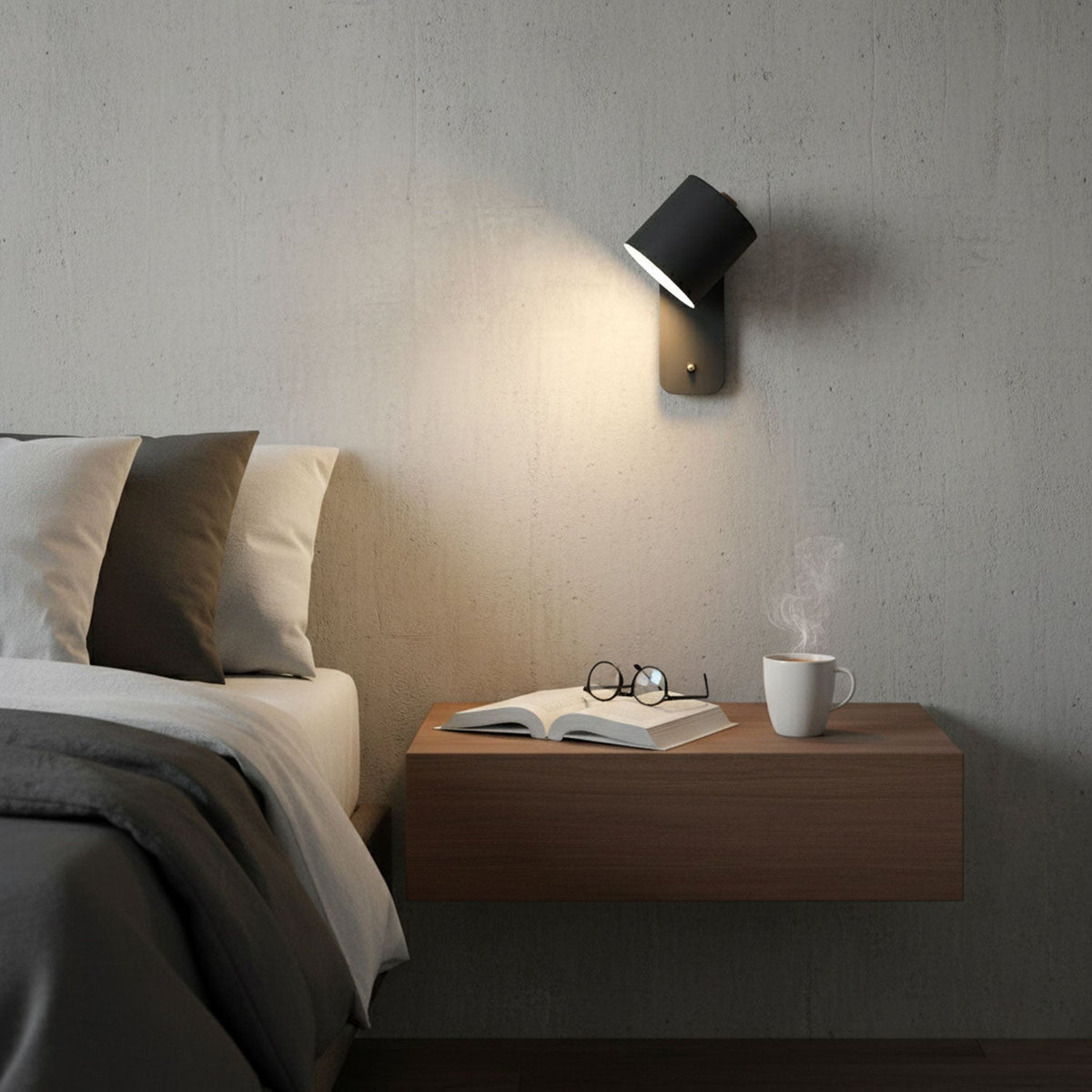 Rotatable Cylinder Wall Lamp with Adjustable Brightness