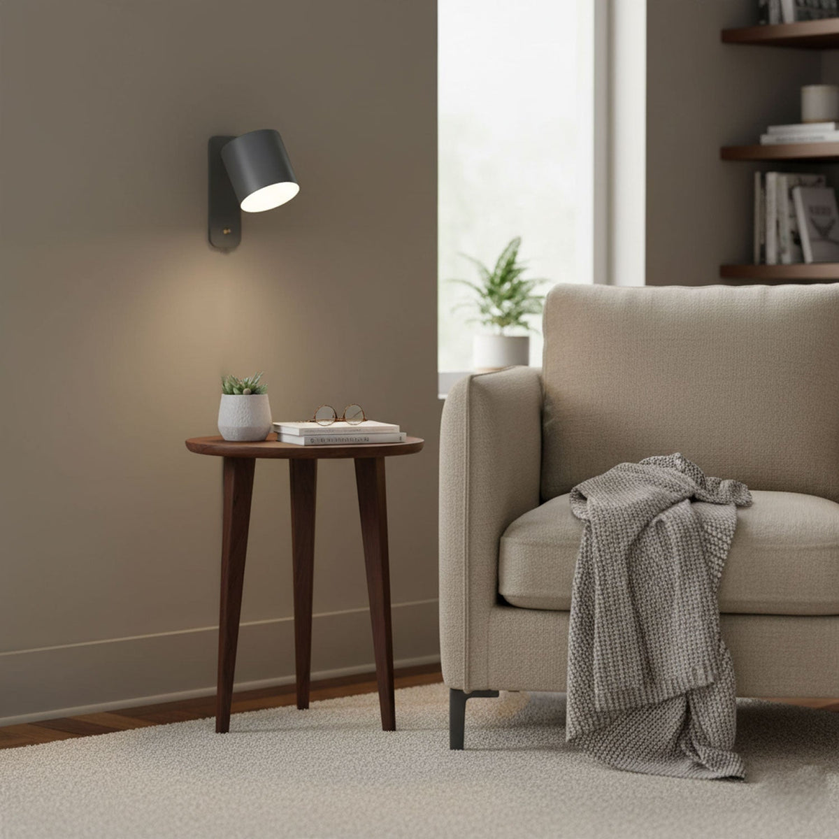 Rotatable Cylinder Wall Lamp with Adjustable Brightness