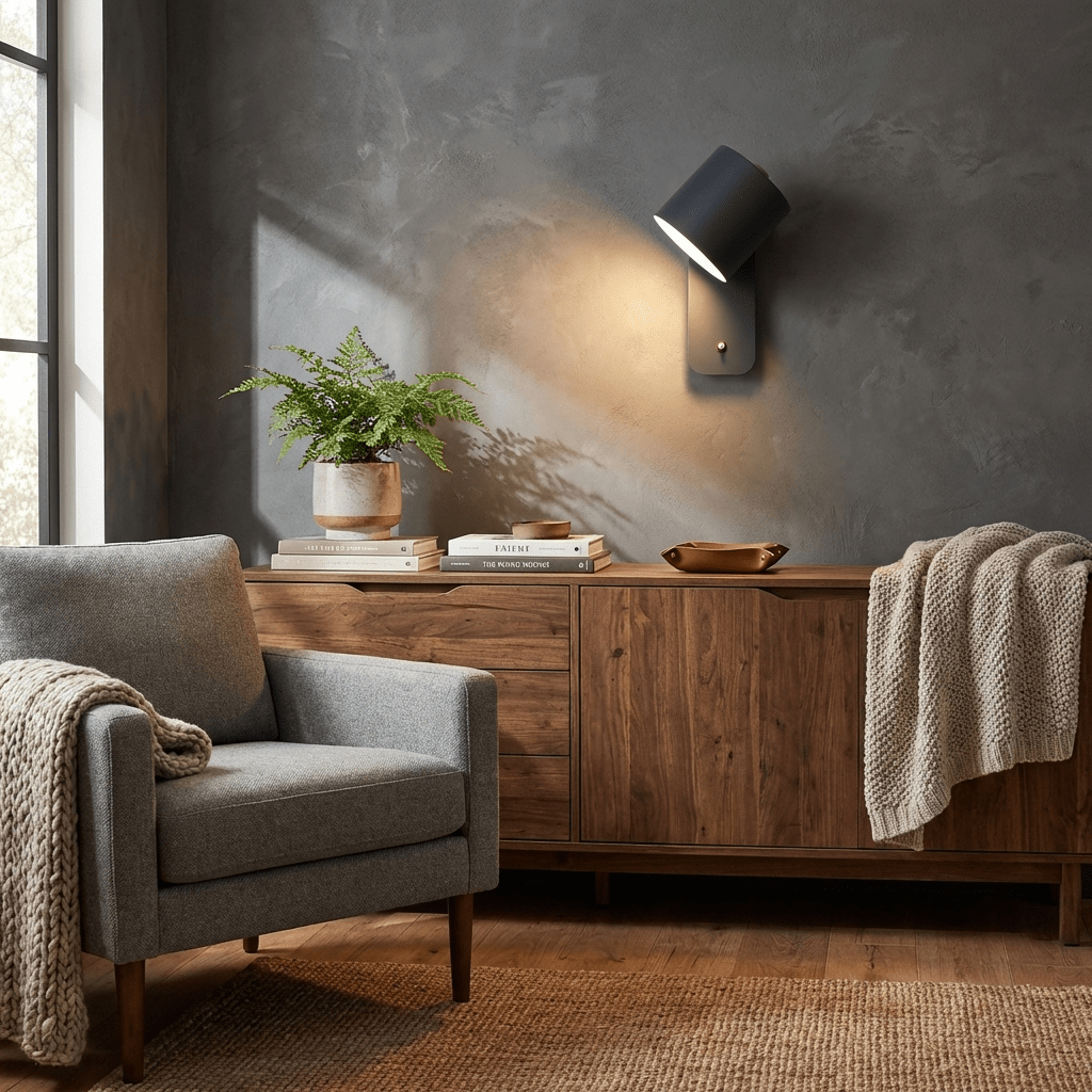 Rotatable Cylinder Wall Lamp with Adjustable Brightness