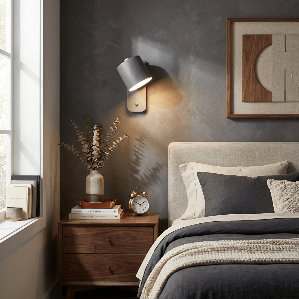 Rotatable Cylinder Wall Lamp with Adjustable Brightness — front view