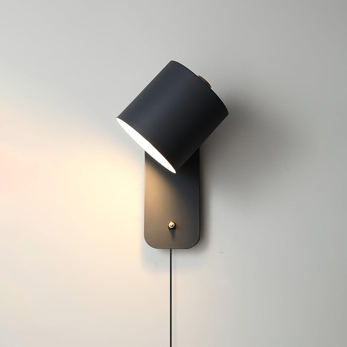 Rotatable Cylinder Plug-In Wall Lamp — alternate angle