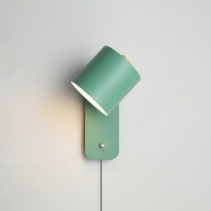 Rotatable Cylinder Plug-In Wall Lamp