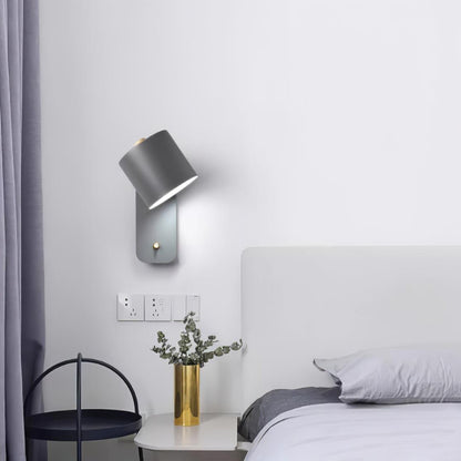 Rotatable Cylinder Wall Lamp with Adjustable Brightness