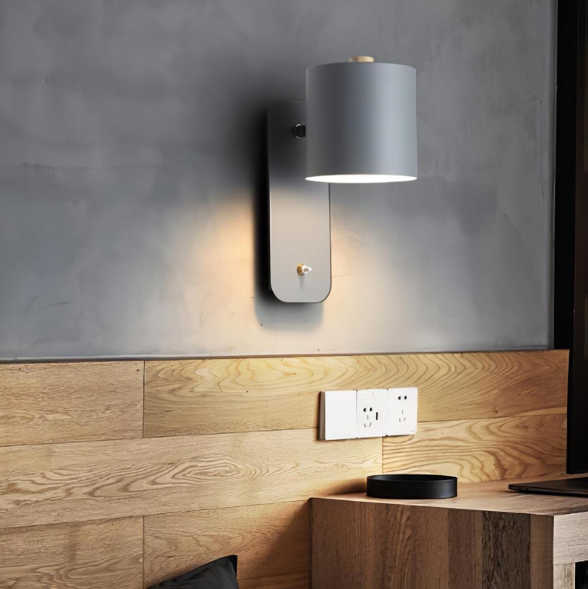 Rotatable Cylinder Wall Lamp with Adjustable Brightness