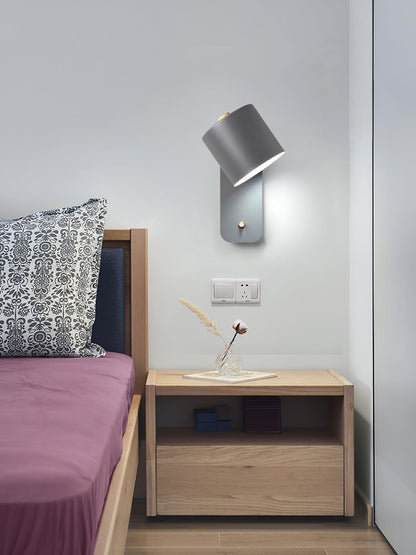 Rotatable Cylinder Wall Lamp with Adjustable Brightness