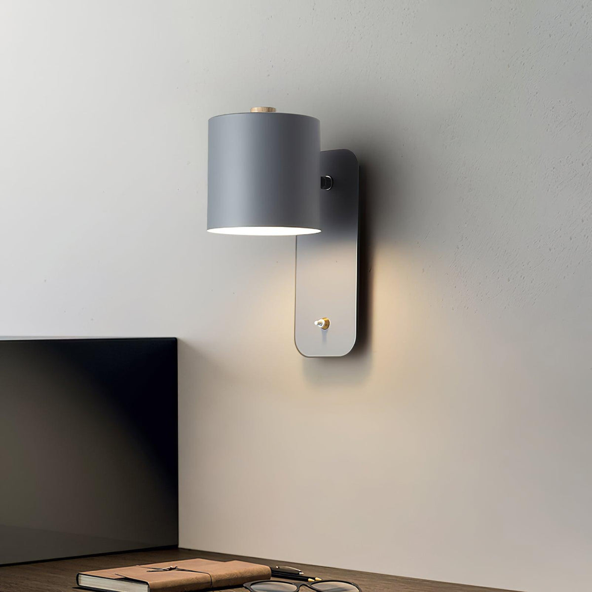 Rotatable Cylinder Wall Lamp with Adjustable Brightness