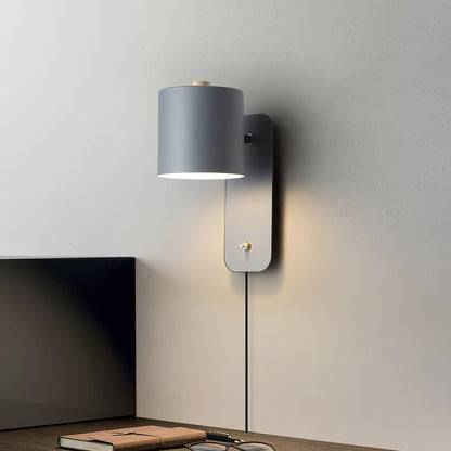 Rotatable Cylinder Plug-In Wall Lamp