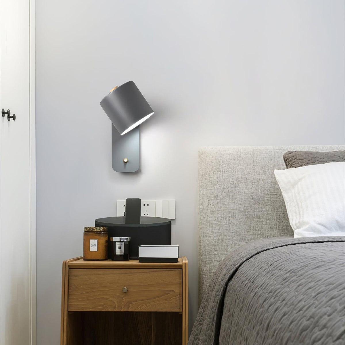 Rotatable Cylinder Wall Lamp with Adjustable Brightness
