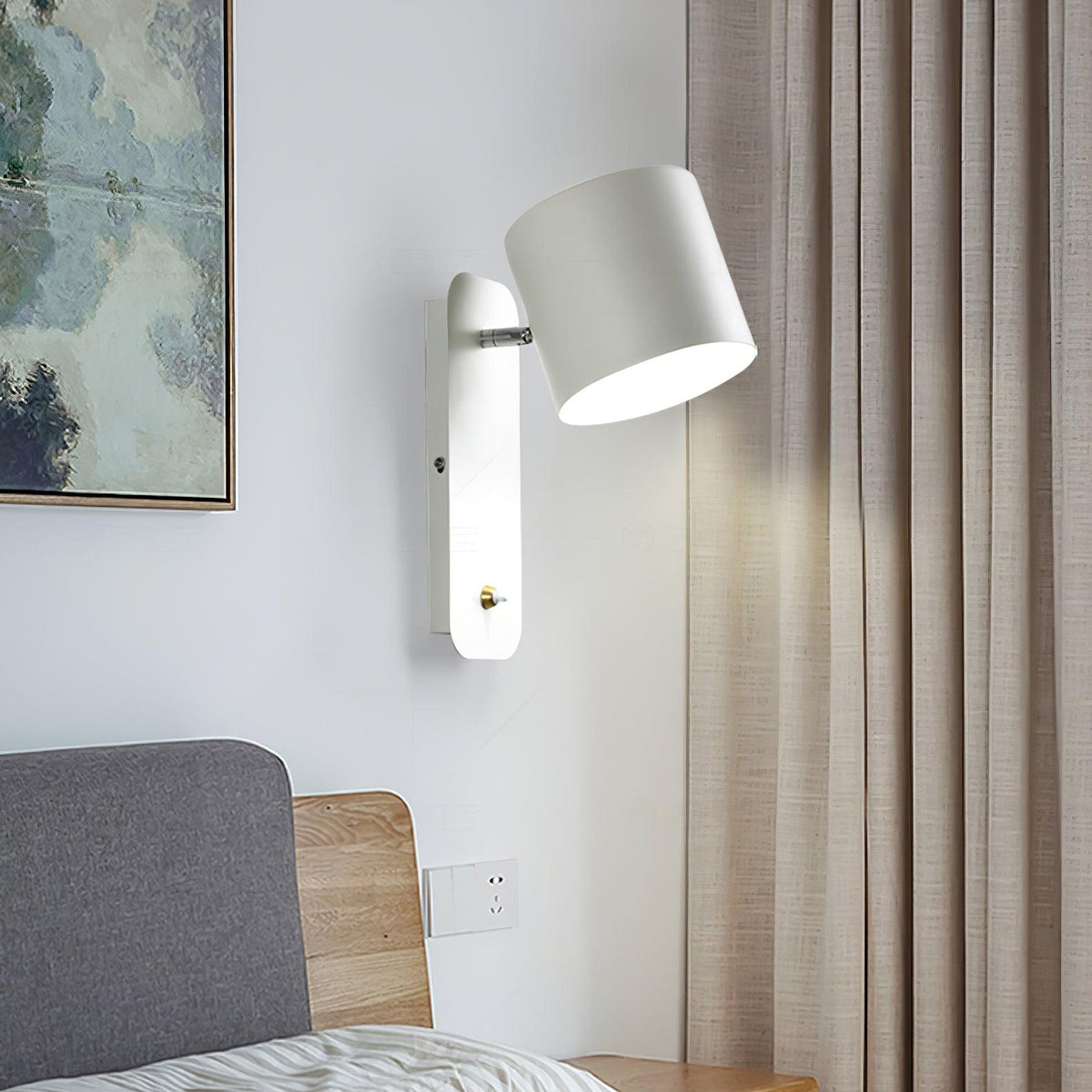 Rotatable Cylinder Wall Lamp with Adjustable Brightness