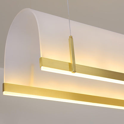 Round Arched Chandelier with Metal Frame