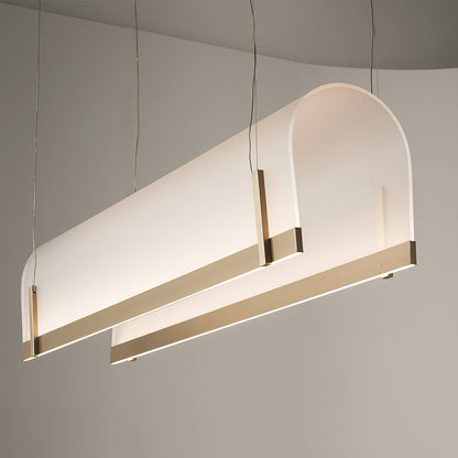 Round Arched Chandelier with Metal Frame