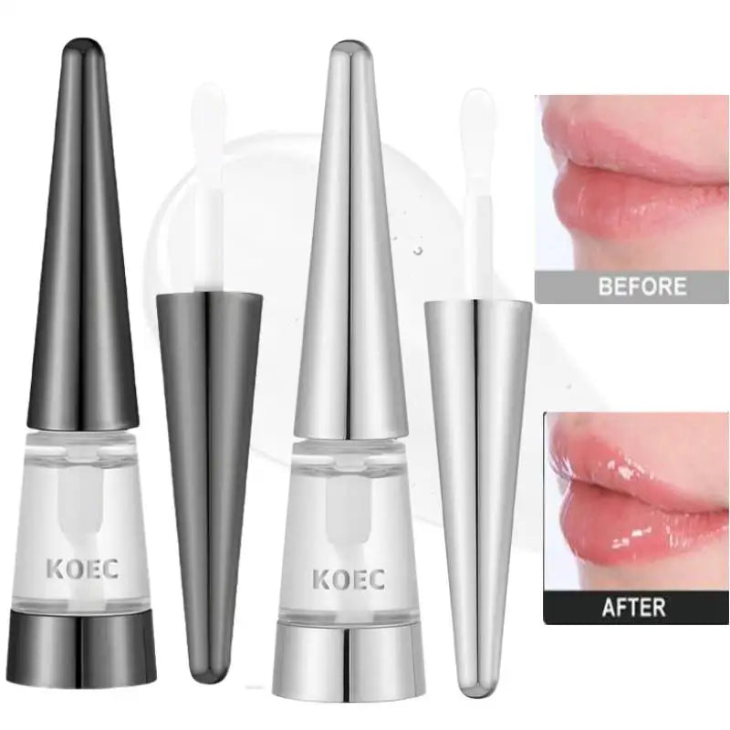 Reedle Shot Lip Plumper Oil - Hydrating and Volumizing Clear High-Shine Lip Gloss with Microneedling Effect for Long-Lasting Moisture