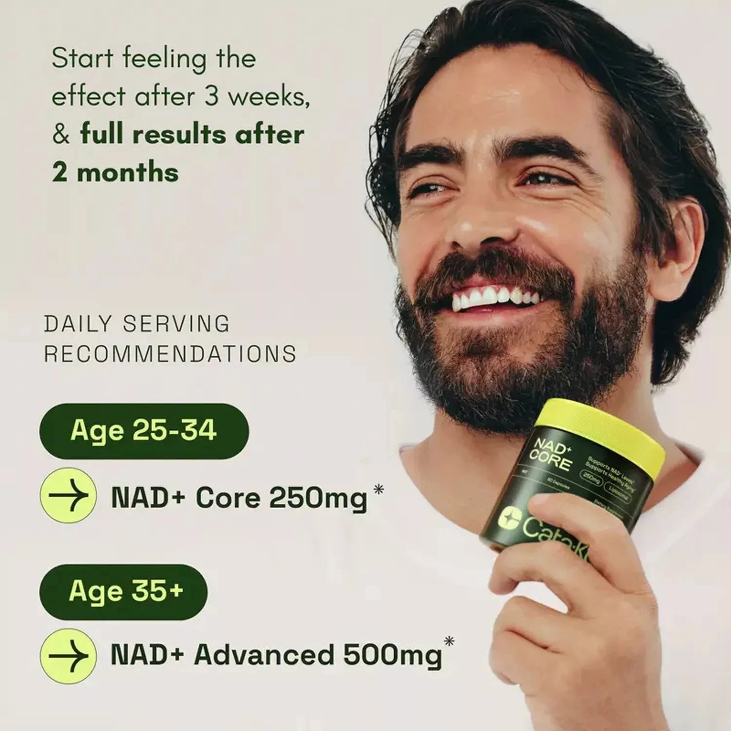 Cata-Kor NAD+ Active Adult Supplement Capsules for Enhanced Energy, Focus, and Anti-Aging Benefits
