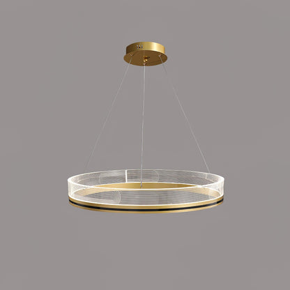 Modern Crystal Chandelier, Dimmable LED — front view