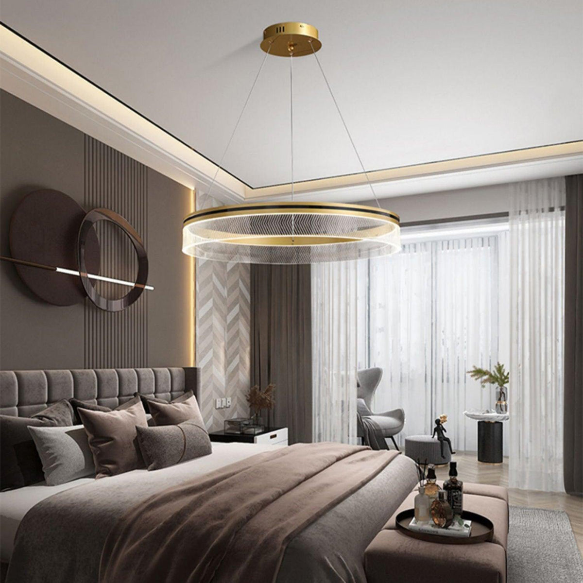 Modern Crystal Chandelier, Dimmable LED