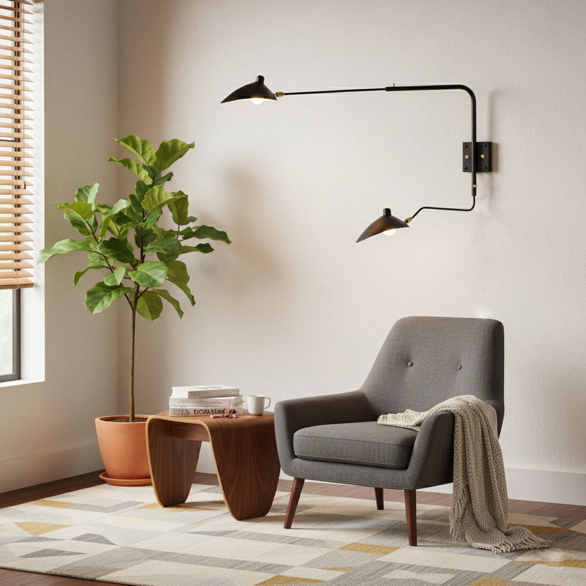 Multi-Arm Wall Sconce with Adjustable Arms