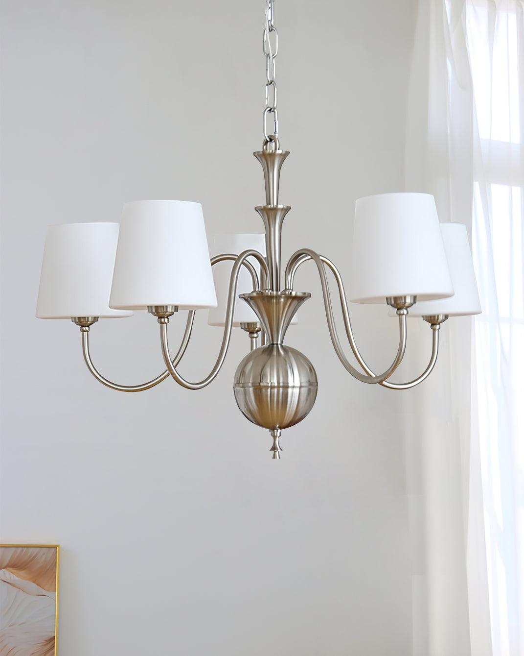 Shabby Chic Chandelier with Vintage Charm — front view