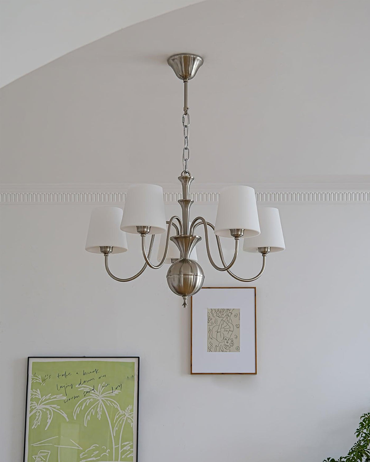 Shabby Chic Chandelier with Vintage Charm