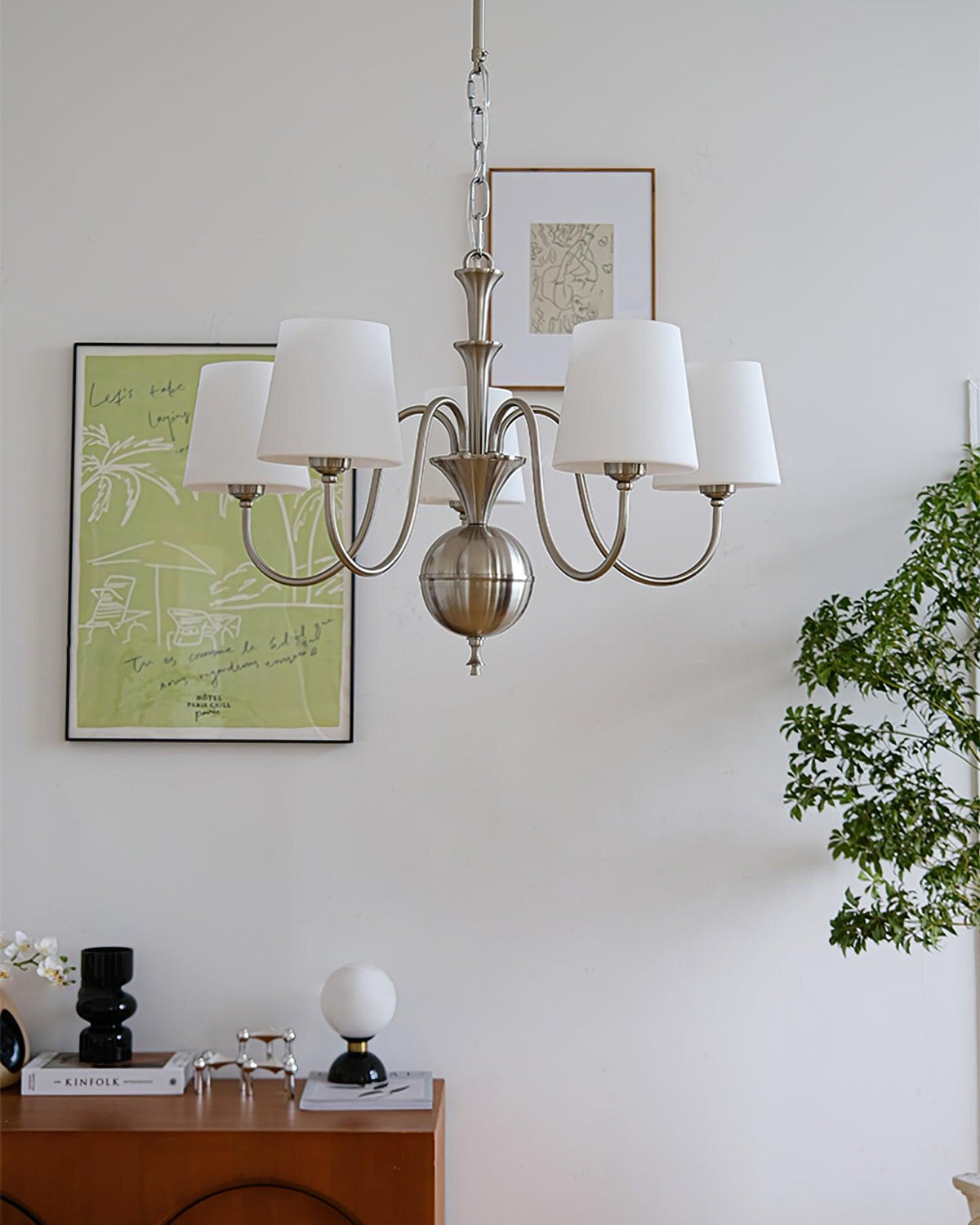 Shabby Chic Chandelier with Vintage Charm — alternate angle
