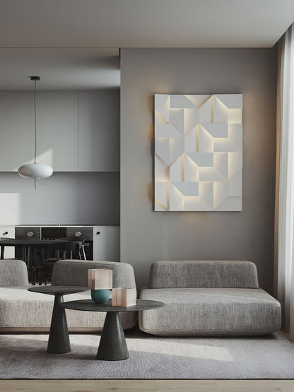 Grid Wall Sconce with Adjustable Brightness