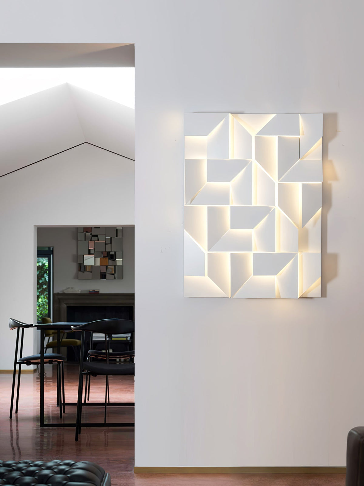 Grid Wall Sconce with Adjustable Brightness