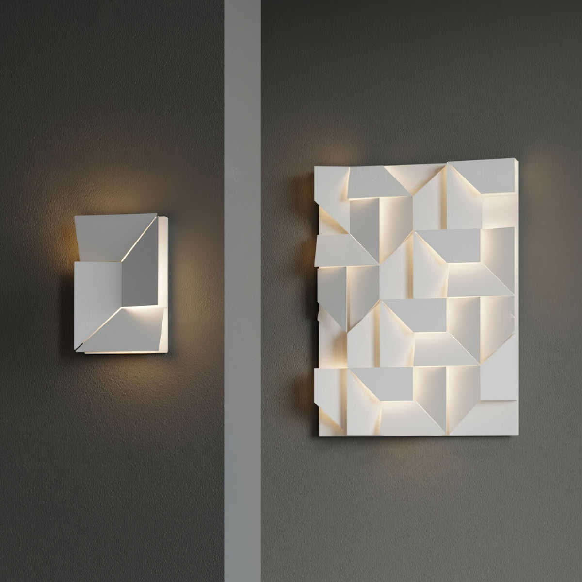 Grid Wall Sconce with Adjustable Brightness