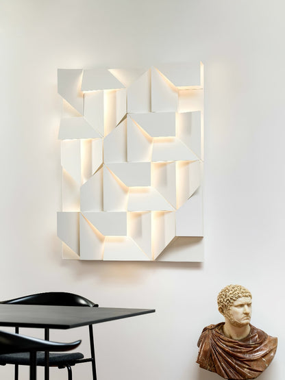 Grid Wall Sconce with Adjustable Brightness