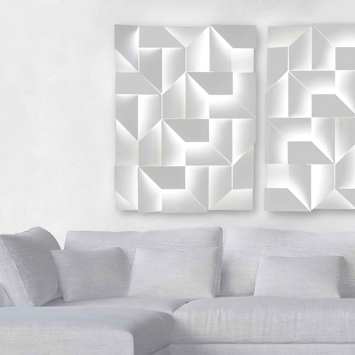 Grid Wall Sconce with Adjustable Brightness