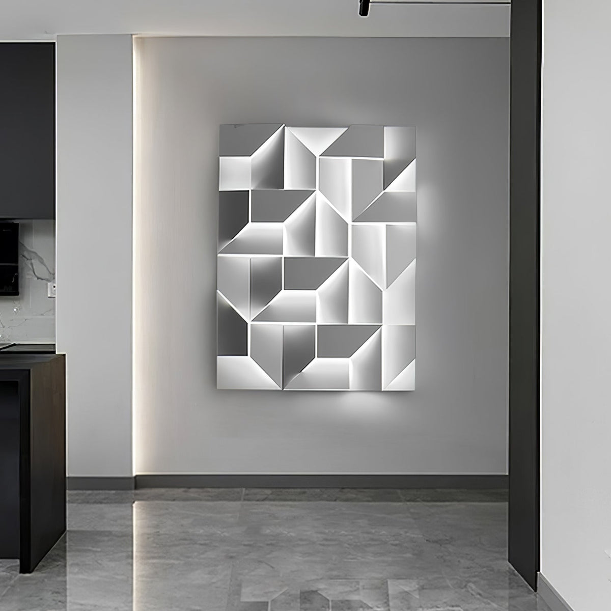 Grid Wall Sconce with Adjustable Brightness