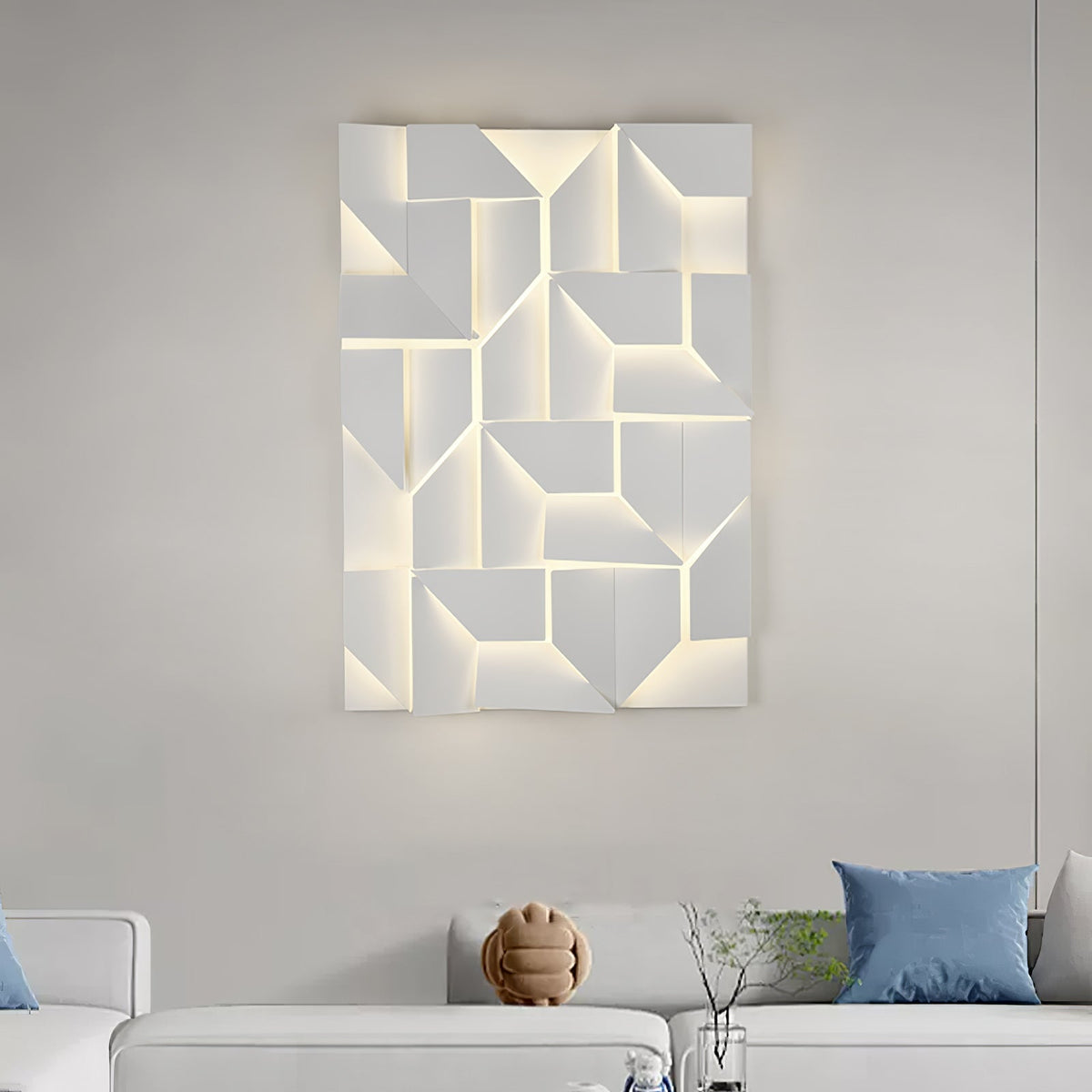 Grid Wall Sconce with Adjustable Brightness