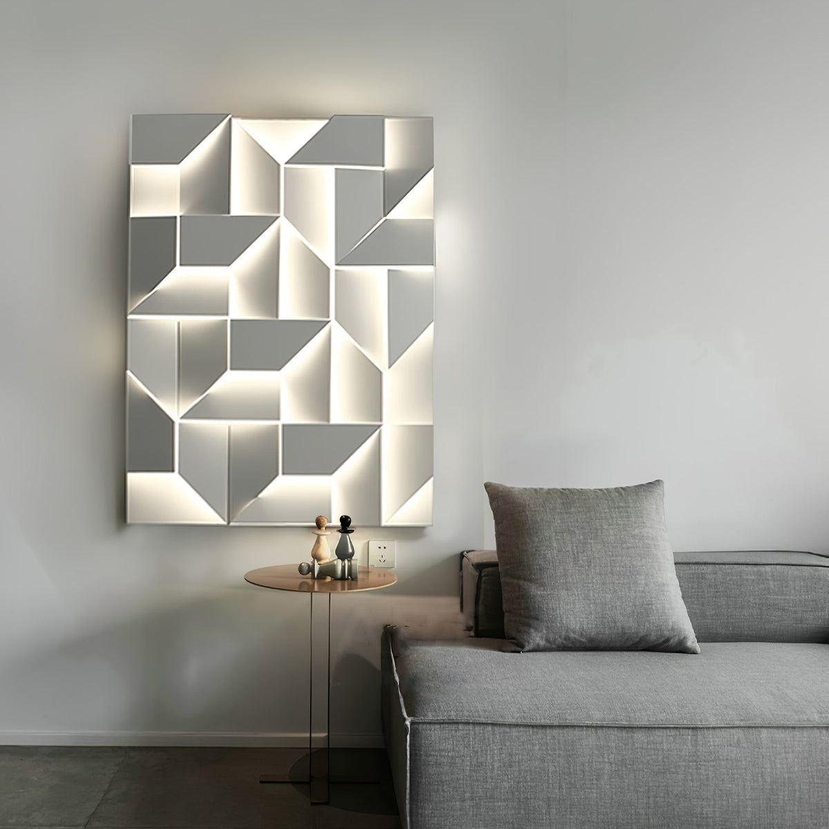 Grid Wall Sconce with Adjustable Brightness