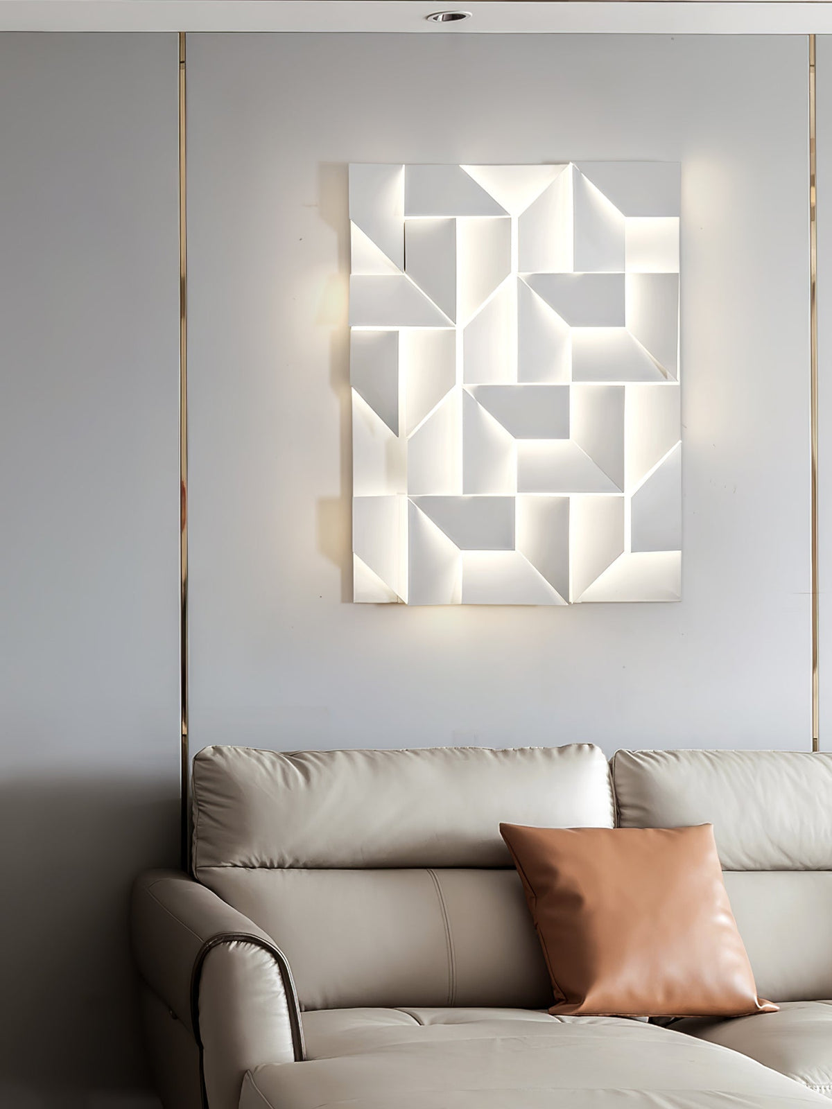 Grid Wall Sconce with Adjustable Brightness