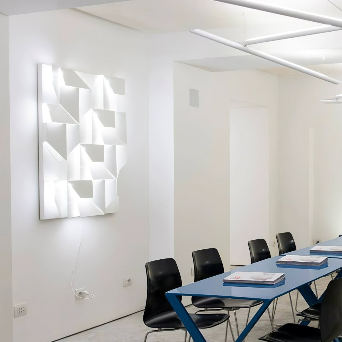 Grid Wall Sconce with Adjustable Brightness