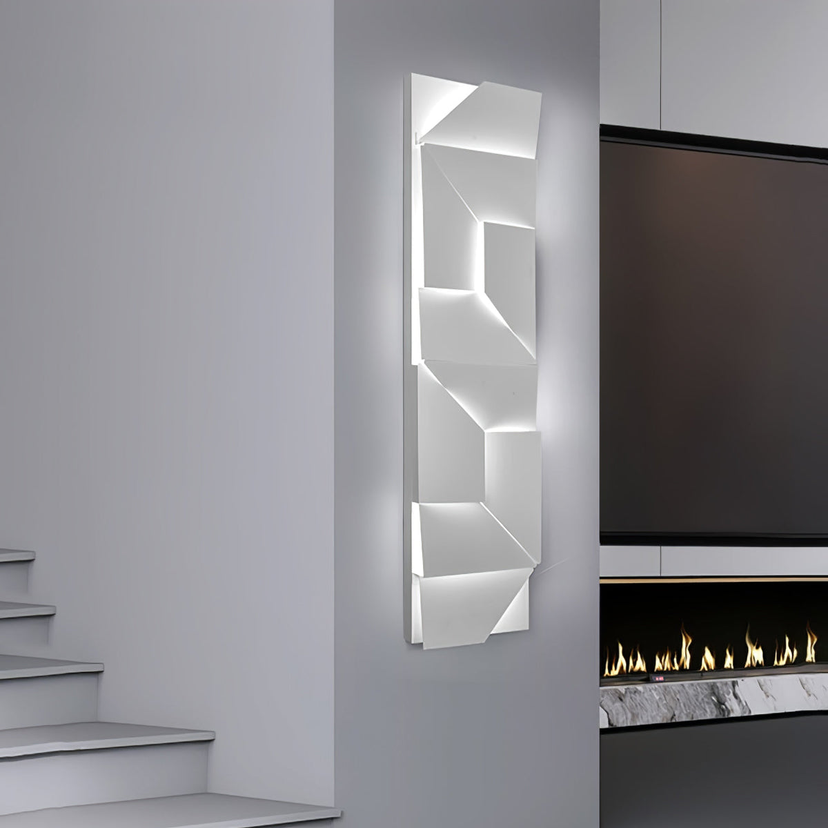 Grid Wall Sconce with Adjustable Brightness