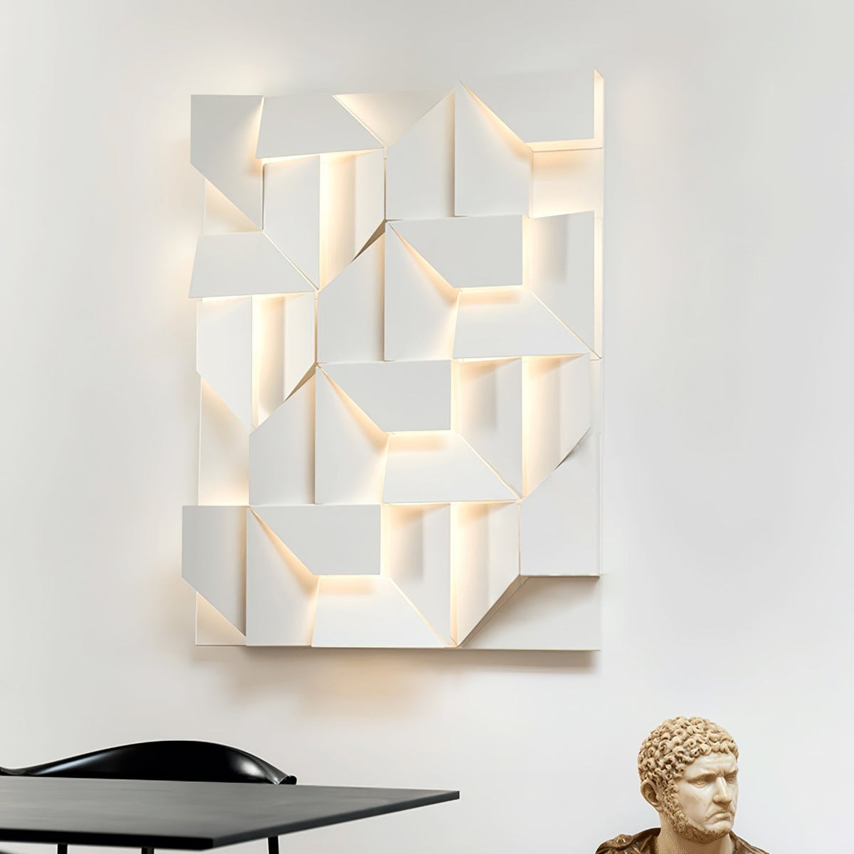 Grid Wall Sconce with Adjustable Brightness