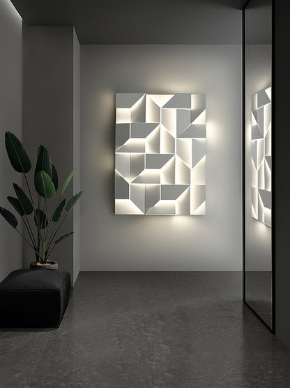 Grid Wall Sconce with Adjustable Brightness