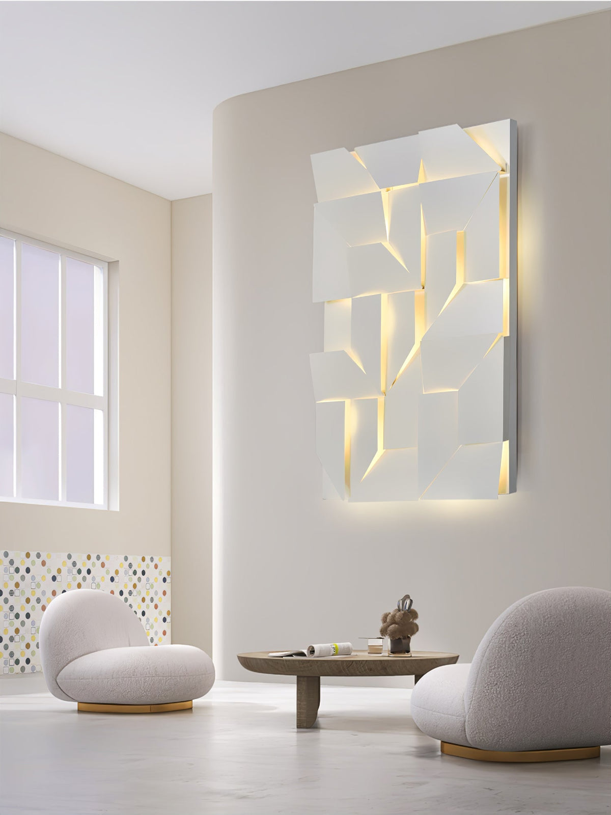 Grid Wall Sconce with Adjustable Brightness