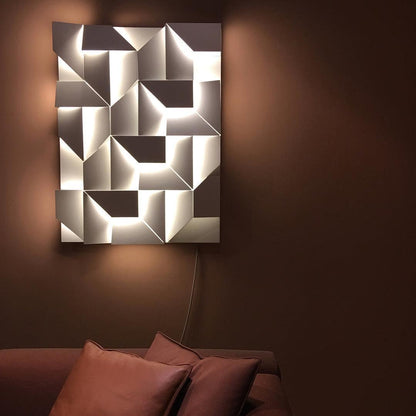 Grid Wall Sconce with Adjustable Brightness